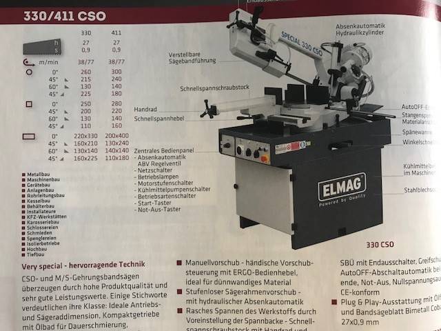 Fierastrau cu banda MACC SPECIAL 335 CSO